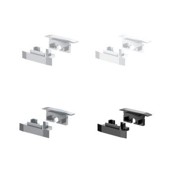 Set of 2 Caps with hole for Recessed Profile 2609