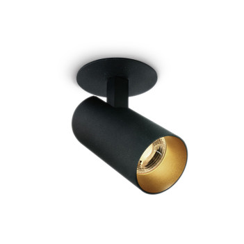 CYLINDER SERIES dimmable and adjustable recessed spotlight 6.5W CRI90+ 36D with 45 mm hole colour Black