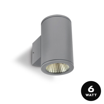 Applique Led da Parete BEAM 2x6W 2x440lm 35D IP54 230V Grigio Up&Down