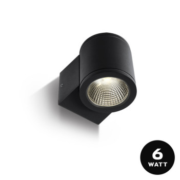 Applique Led da Parete BEAM 6W 440lm 35D IP54 230V Nero