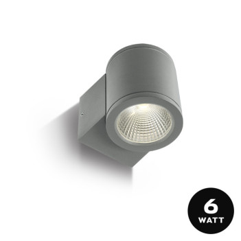 Applique Led da Parete BEAM 6W 440lm 35D IP54 230V Grigio