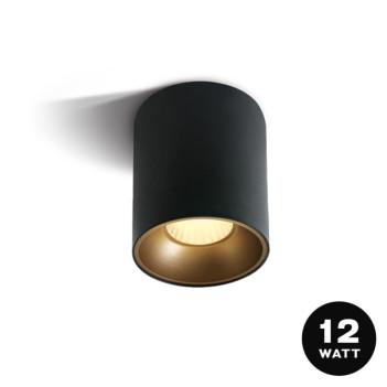 Faretto Led da Soffitto Spotlight VUOT 12W 960lm 45D IP20 230V Nero H100mm