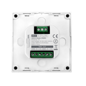 MiBoxer Mi-Light Telecomando da Muro DMX512 e RF Multicolore RGBW Dimmer 4 Zone Full Touch X4