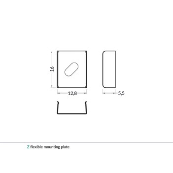 SET 2 GANCI Z PLATE PER PROFILO IN ALLUMINIO en