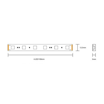 Striscia Led CC30072 RGB 5M 72W 24V IP68 PCB 12,5mm