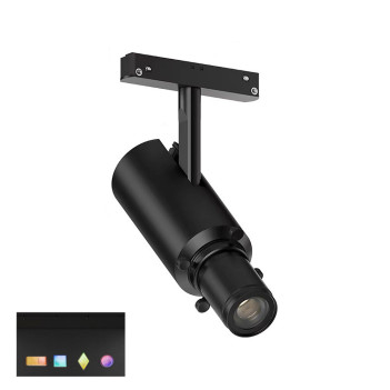Faretto Led Sagomatore per Binario 48V SUPREMA 20W CRI90 IP20 48V Nero Dimmerabile