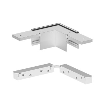 Connector for Track Light SUPREMA Mini White 90 Degree Side Angle