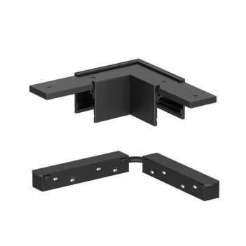 Connector for Track Light SUPREMA Mini Black 90 Degree Side Angle
