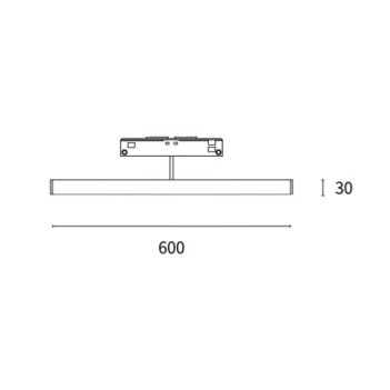 Lampada Led Lineare TUBE360 per Binario 48V SUPREMA 12W 849lm CRI90 360D IP20 48V Bianco Dimmerabile 600mm