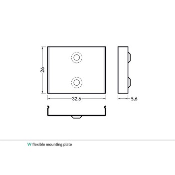 Set 2 Ganci W per Profilo WIDE24 su KingLed