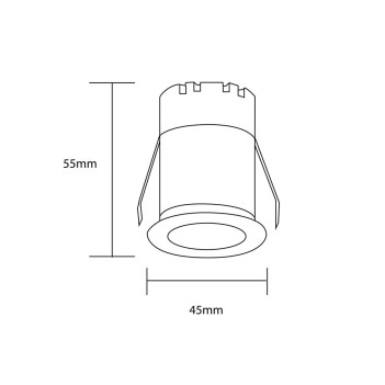 Recessed Spotlight Led MINI STAR 3W 240lm CRI90 15D IP20 230V Black Hole 40mm
