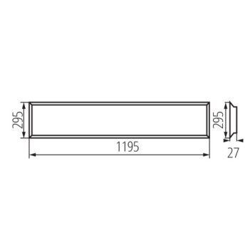Led Panel 120x30 BLINGO-U 34W 4080lm 90D IP20 230V White UGR19