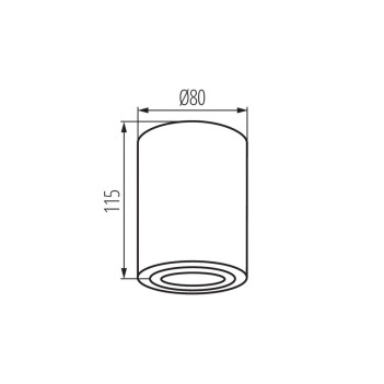 Ceiling Spotlight Led BORD with GU10 Lampholder IP20 230V White H115mm