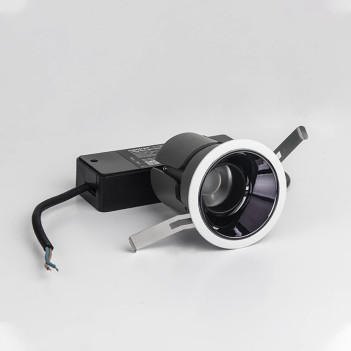 Faretto Led da Incasso MiBoxer FUT076ZR 9W 700lm CCT CRI90 24D IP20 230V Bianco/Nero RF2,4GHz e ZigBee3.0 Foro 60mm