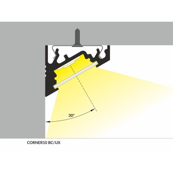 Profilo in Alluminio Angolare CORNER10 per Striscia Led -