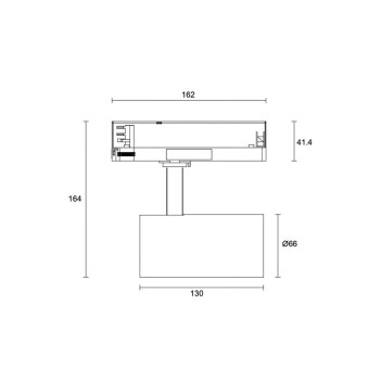Faretto Led per Binario Trifase PRO V2.0 20W 1800lm CRI90 36D 230V Bianco