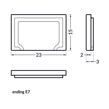 Tappi E7 per Profilo LINEA20 e LINEA-IN20 en