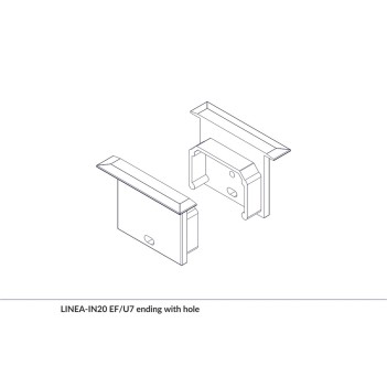 Set 2 Tappi per Profilo LINEA-IN20 su KingLed