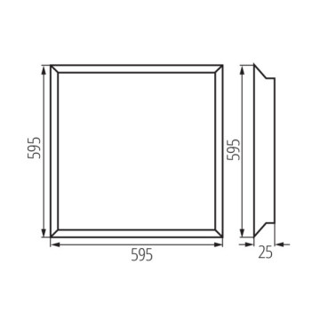 Pannelli Led 60x60 BLINGO-R 34W 4080lm 120D IP20 230V Bianco UGR22 - Confezione da 5 Pezzi