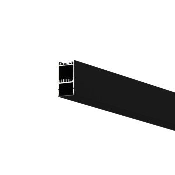 Aluminium Profile 3567 for Led Strips - Black 3 metres - Complete Kit