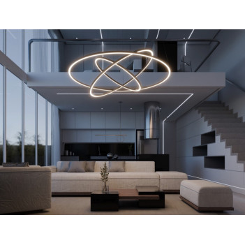 Aluminium Profile Circular HALO for Led Strip - White Diameter 1800mm - Complete Kit