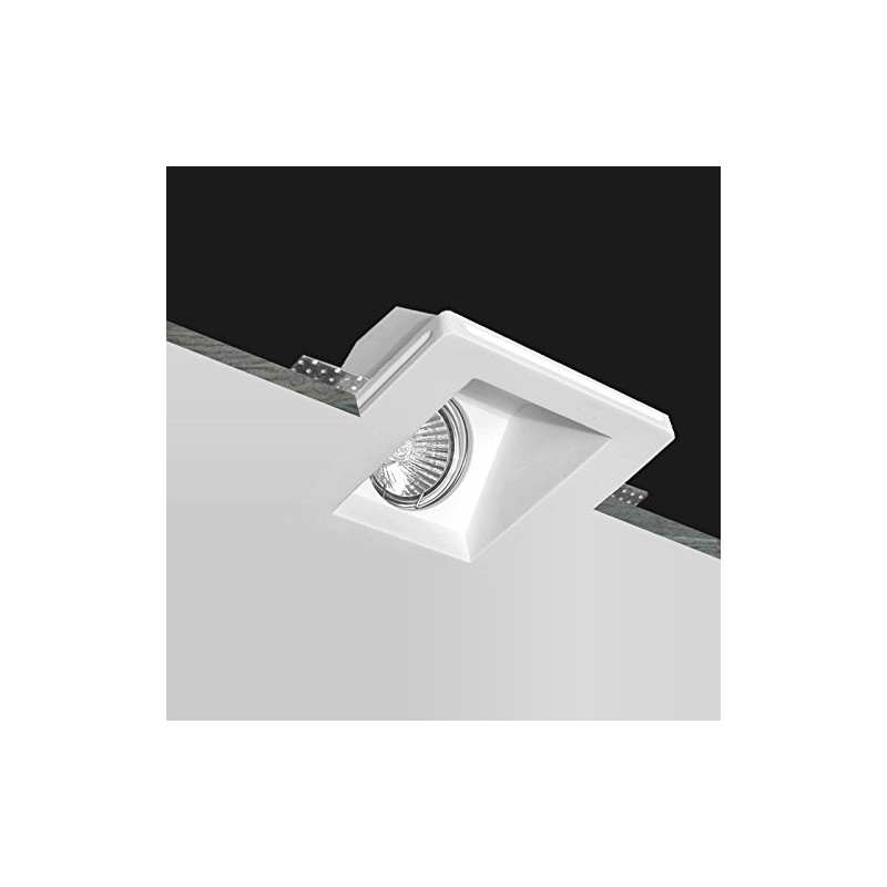 KINGLED | 45° angled ceramic plaster spotlight holder GU10 connection