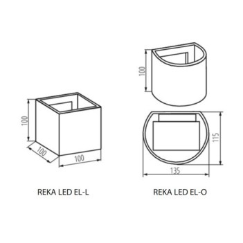 Applique da Muro 7W 380lm 4000K 220V IP54 – REKA Nero