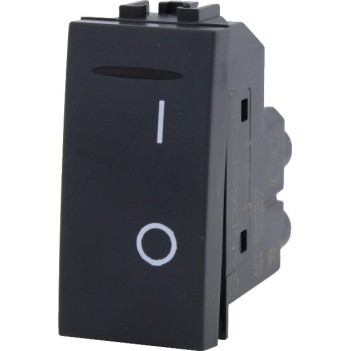 Interruttore 1 Modulo 16A nero compatibile con Bticino Living Light