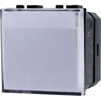 Pulsante 2 Moduli 1 polo 10° Nero – Porta Nome Citofono – Serie