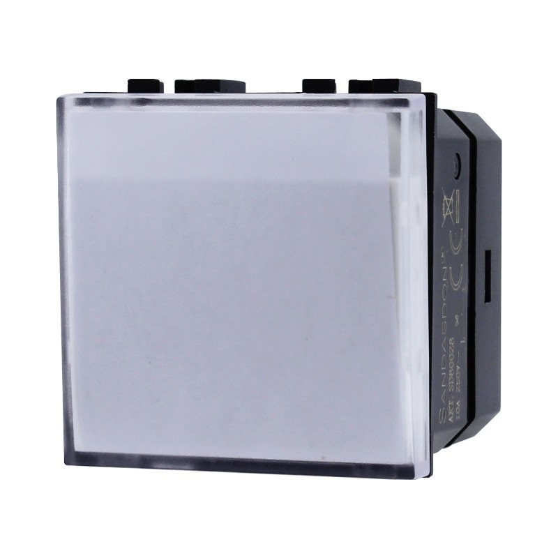Pulsante 2 Moduli 1 polo 10° Nero – Porta Nome Citofono – Serie Pulsante 2 Moduli 1 polo 10° Nero – Porta Nome Citofono – Serie