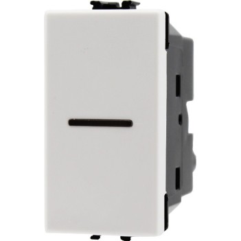 Pulsante Assiale 1 Modulo 1 Polo 16A Bianco - Serie Lute su