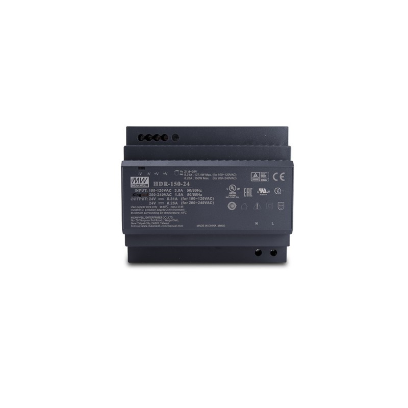 MeanWell Power Supply Din Rail HDR-150-24 en