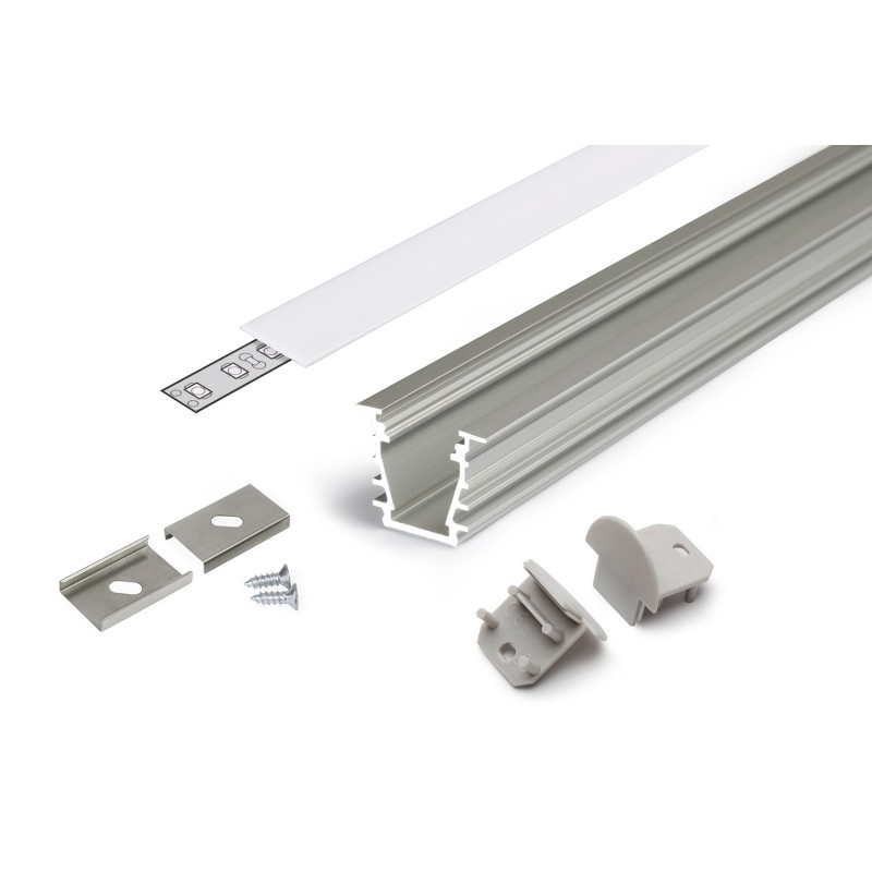 Deep10 | Recessed Aluminium Profile for LED Strip - 2 metres