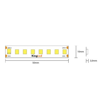 H.E. series LED strip 130W 18000lm 24V IP20 PCB 10mm coil of 800 SMD 2835