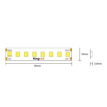 Striscia led serie H.E. 130W 18000lm 24V IP20 PCB 10mm