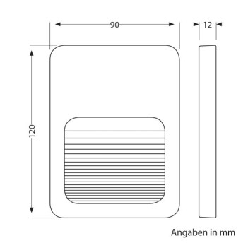 Segnapasso da Muro 2W 60lm 220V - Da Interno - TUFO-B