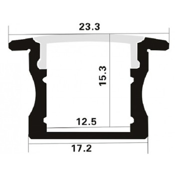 Profilo in Alluminio da Incasso CC-31 ALTO per Striscia Led