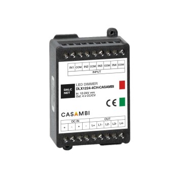 DALCNET DLX1224-4CV - CASAMBI - CONTROLLER DIMMER 4CH Bluetooth
