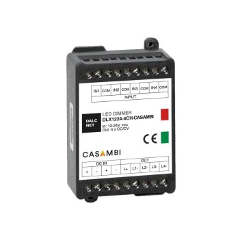 DALCNET DLX1224-4CV - CASAMBI - CONTROLLER DIMMER 4CH Gestione