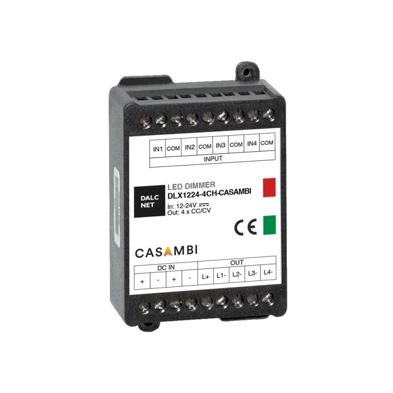 DALCNET DLX1224-4CV - CASAMBI - CONTROLLER DIMMER 4CH Bluetooth and Push