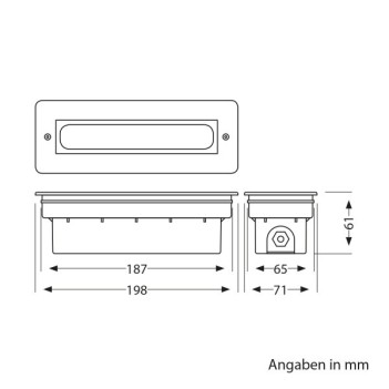 Segnapasso Incasso da Muro 2W 130lm 220V IP44