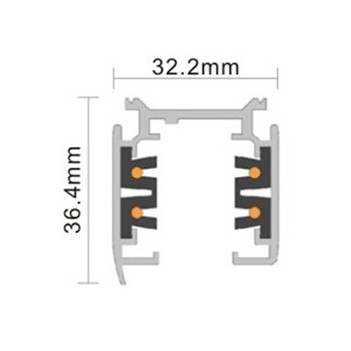 Binario Trifase Nero per Faretti Tracklamp su KingLed