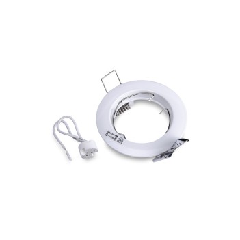 Portafaretto da Incasso Rotondo Fisso Foro 60mm Bianco – VIDI