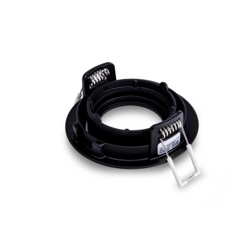 Portafaretto da Incasso Rotondo Orientabile Foro 75mm Nero