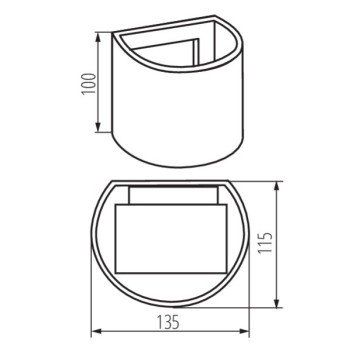 Applique da Muro 7W 510lm 4000K 220V IP54 – REKA Bianco