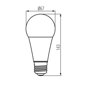 Lampadina Led E27 17,5W 2000lm Diametro 67mm
