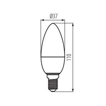 Lampadina Led E14 7,5W 830lm Candela su KingLed