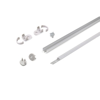 PEN8 Exhibition Aluminum Profile for Led Strip - Anodized 2mt - Basic Kit