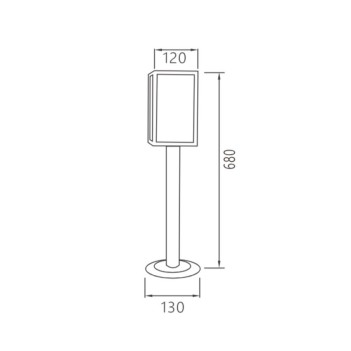 Garden Bollard for E27 220V IP44 Led Bulb - ATRIUM White