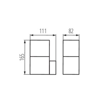 Applique da Muro Per Lampadina E27 220V IP44 - VADRA Nero